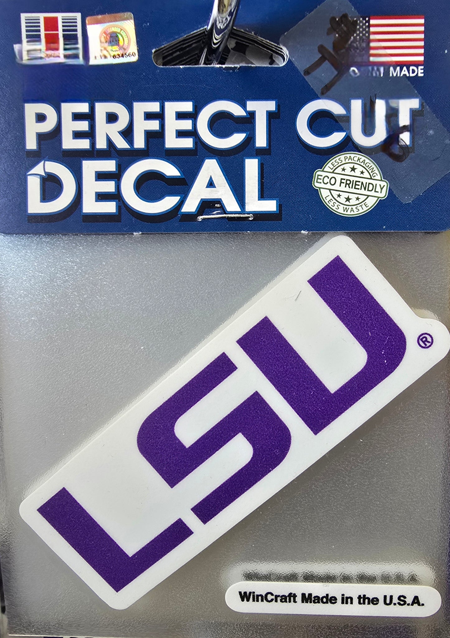 LSU Decals - Purple LSU On White Background